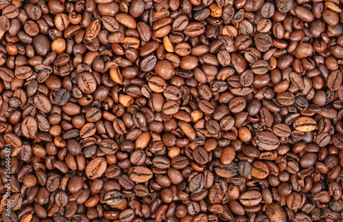 Coffee beans isolated, strong beans