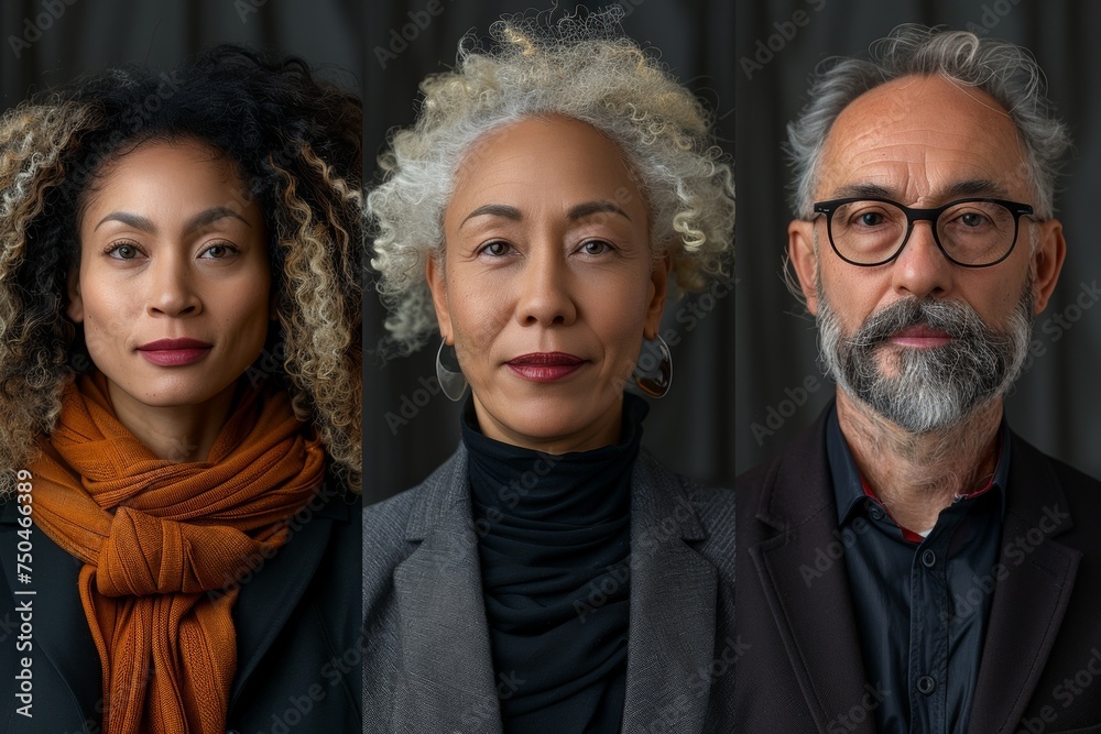 A series of studio shot showcasing the diverse employees of a multinational corporation, highlighting inclusivity and representation A series of studio shot showcasing the diverse employees of a multinational corporation, highlighting inclusivity and representation