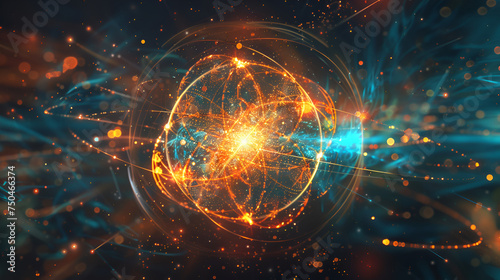 A computer generated image featuring a captivating spiral formation in the vast expanse of space, Nanoscale quantum physics depicted artistically,good abstract figure to background. fractal rendered,
