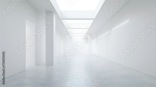 Empty space in white architecture