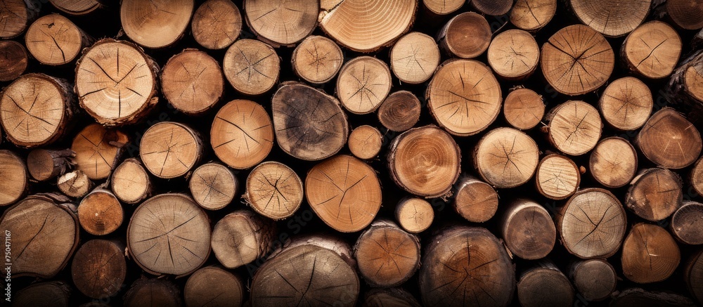 Rustic Natural Wood Logs Texture Background with Various Sizes from Trees Rustic Natural Wood Logs Texture Background with Various Sizes from Trees