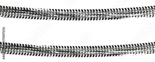 Tire trace track vector illustration. Dirty tyre traces.