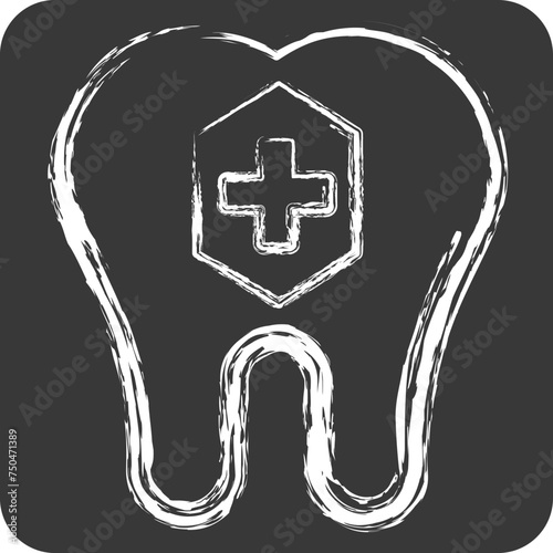 Icon Fluoride. related to Dentist symbol. chalk Style. simple design editable. simple illustration