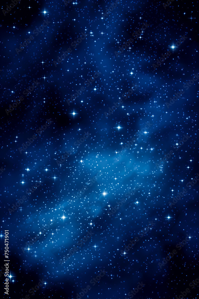 Vertical starry sky background, copy space