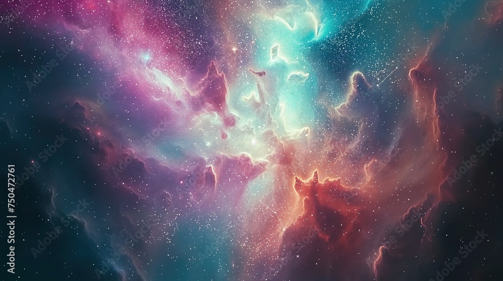 Galaxies in space. cosmos background - obrazy, fototapety, plakaty 