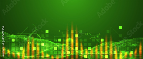 Wireframe Big Data concept. Abstract digital futuristic vector illustration on technology background. Data mining and management concept. Hand drawn art.