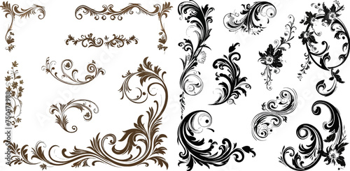 Calligraphic design elements vector