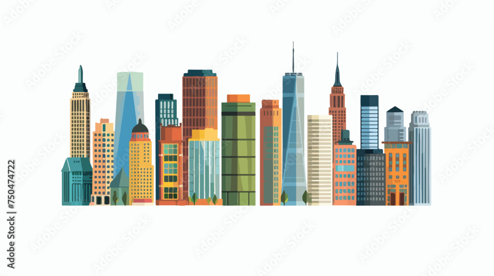 Buildings city scape isolated icon vector illustration