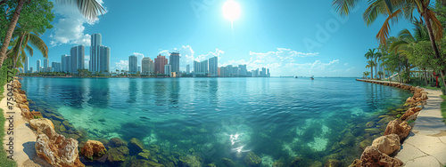 Miami skyline at daytime 