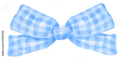 Blue Coquette bow aesthetic watercolor