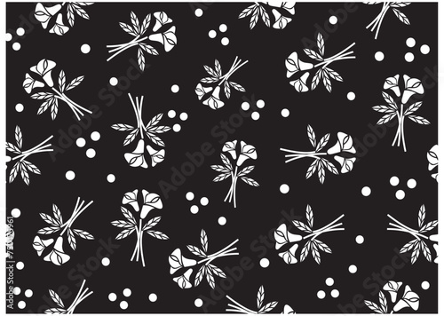 Indonesian batik motifs with very distinctive, exclusive plant patterns. vector EPS 10