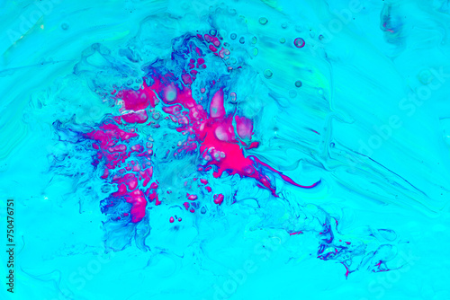 Artistic background of mixed paint fluids