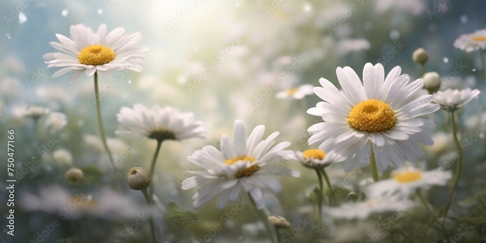 Whispers daisy meadow. AI generated illustration Whispers daisy meadow. AI generated illustration