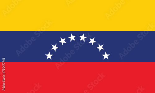 Free Download Flat Illustration of Venezuela flag. Venezuela national flag design.
 - GFXLoad