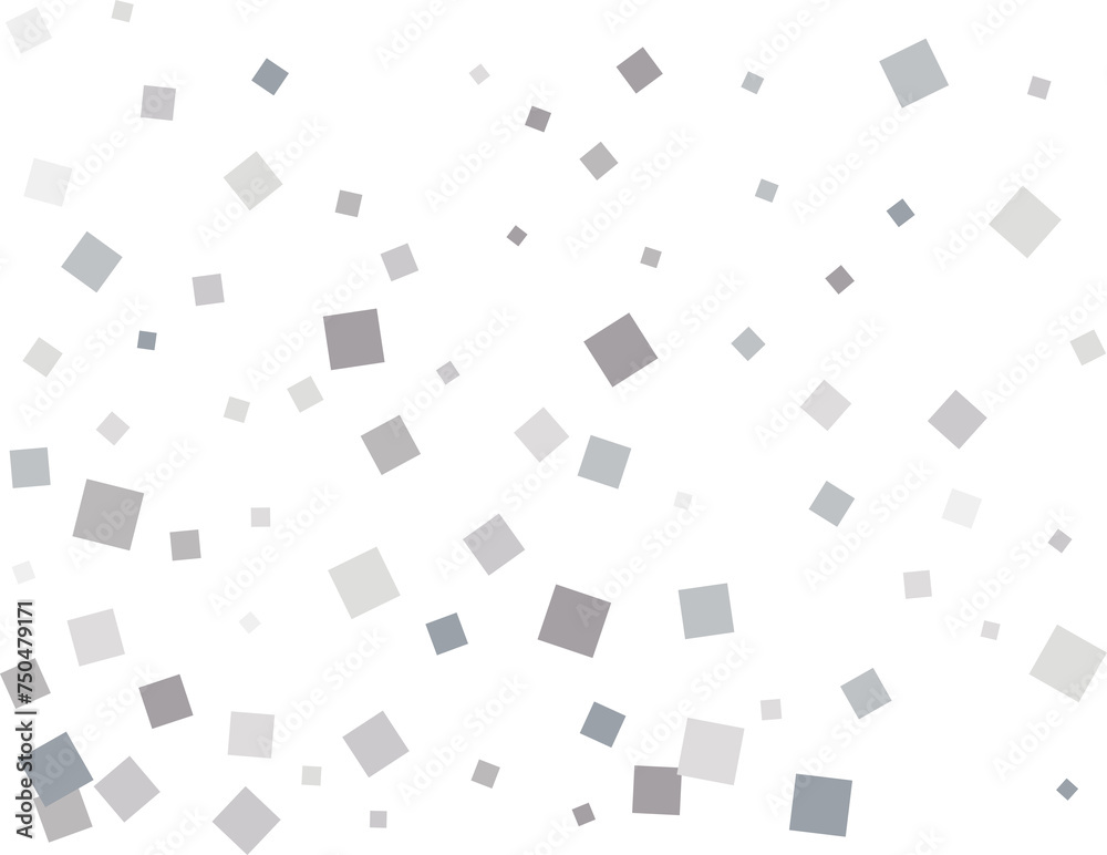 Gender Neutral Silver Square Confetti