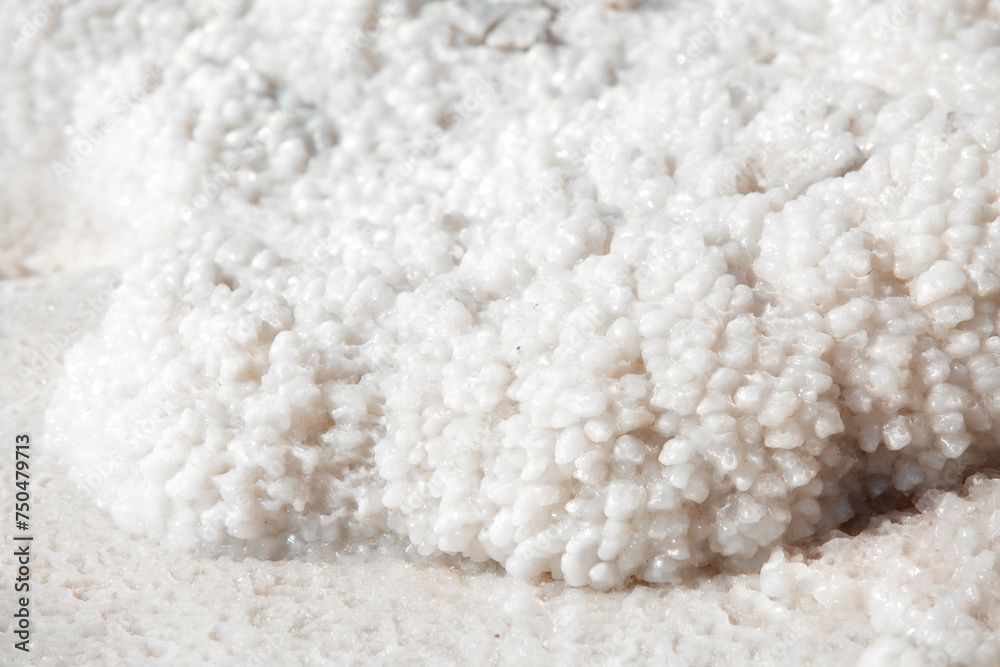 Close up Dead Sea salt mineral formations, Jordan Close up Dead Sea salt mineral formations, Jordan