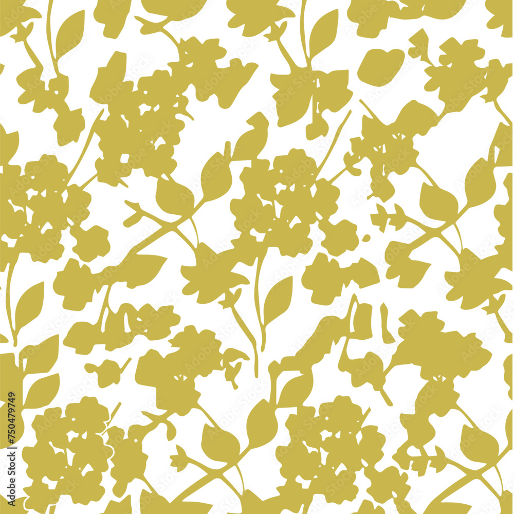 Naklejka premium Seamless floral background. Repeat many times. Vector illustration.