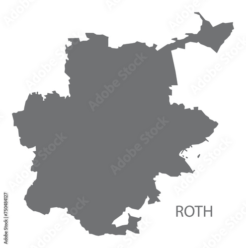 Roth German city map grey illustration silhouette shape photo