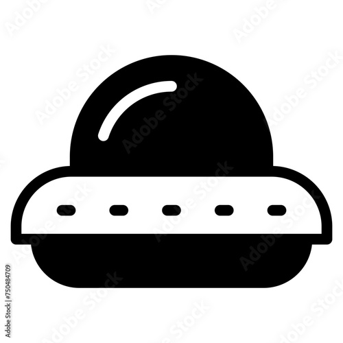 UFO Icon. UFO Flying Saucer Icon