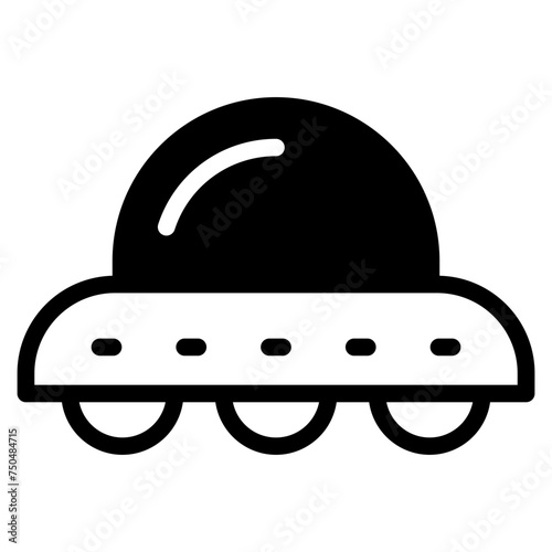 UFO Icon. UFO Flying Saucer Icon