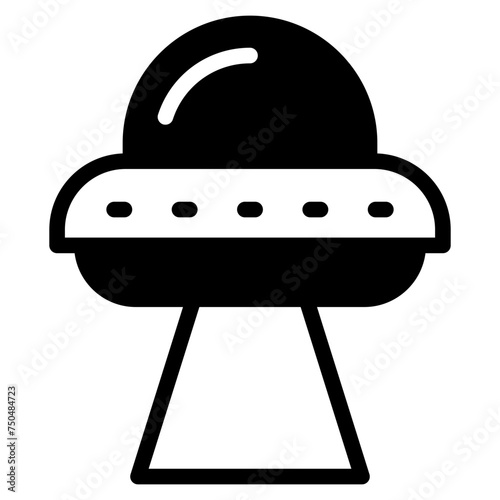 UFO Icon. UFO Flying Saucer Icon