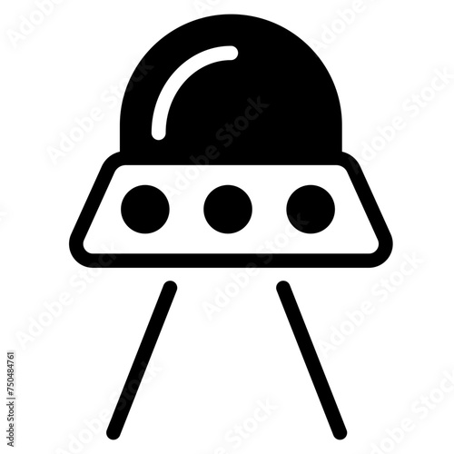 UFO Icon. UFO Flying Saucer Icon