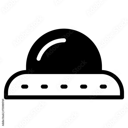 UFO Icon. UFO Flying Saucer Icon