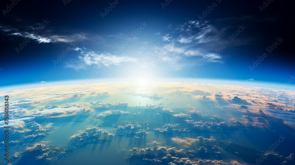 Morning light and the horizon seen from space Morning light and the horizon seen from space