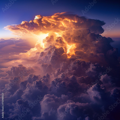 Cloud thunder storm