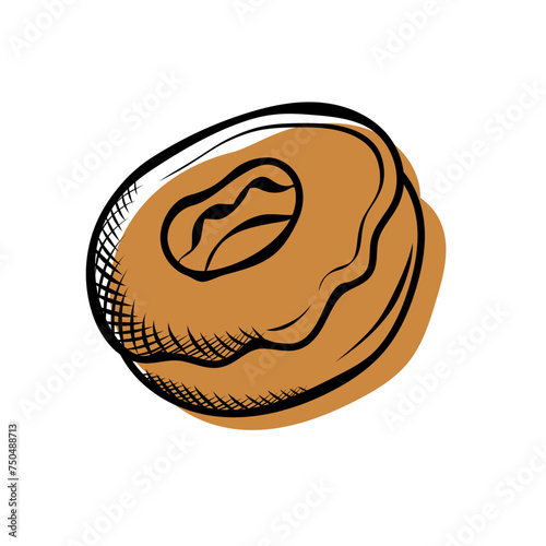 baked goods on white background, bun, croissant, cinnabon vector illustration
