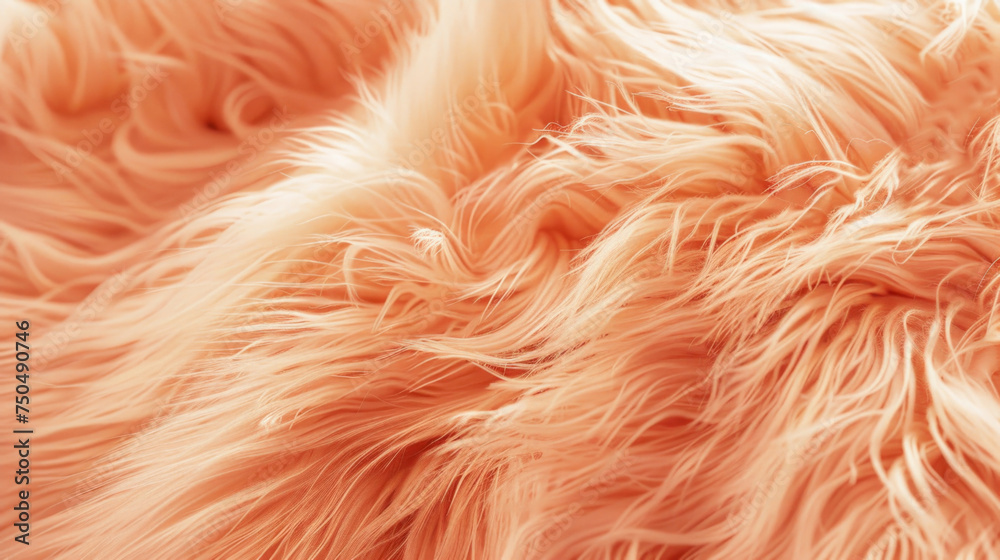 Luxurious Light Peach Feather Texture Full Frame Background, High-Resolution Elegant Soft Fluffy Feathers Close-Up, Delicate Natural Abstract Plume Wallpaper, Warm Pastel Colored Downy Feather Detail