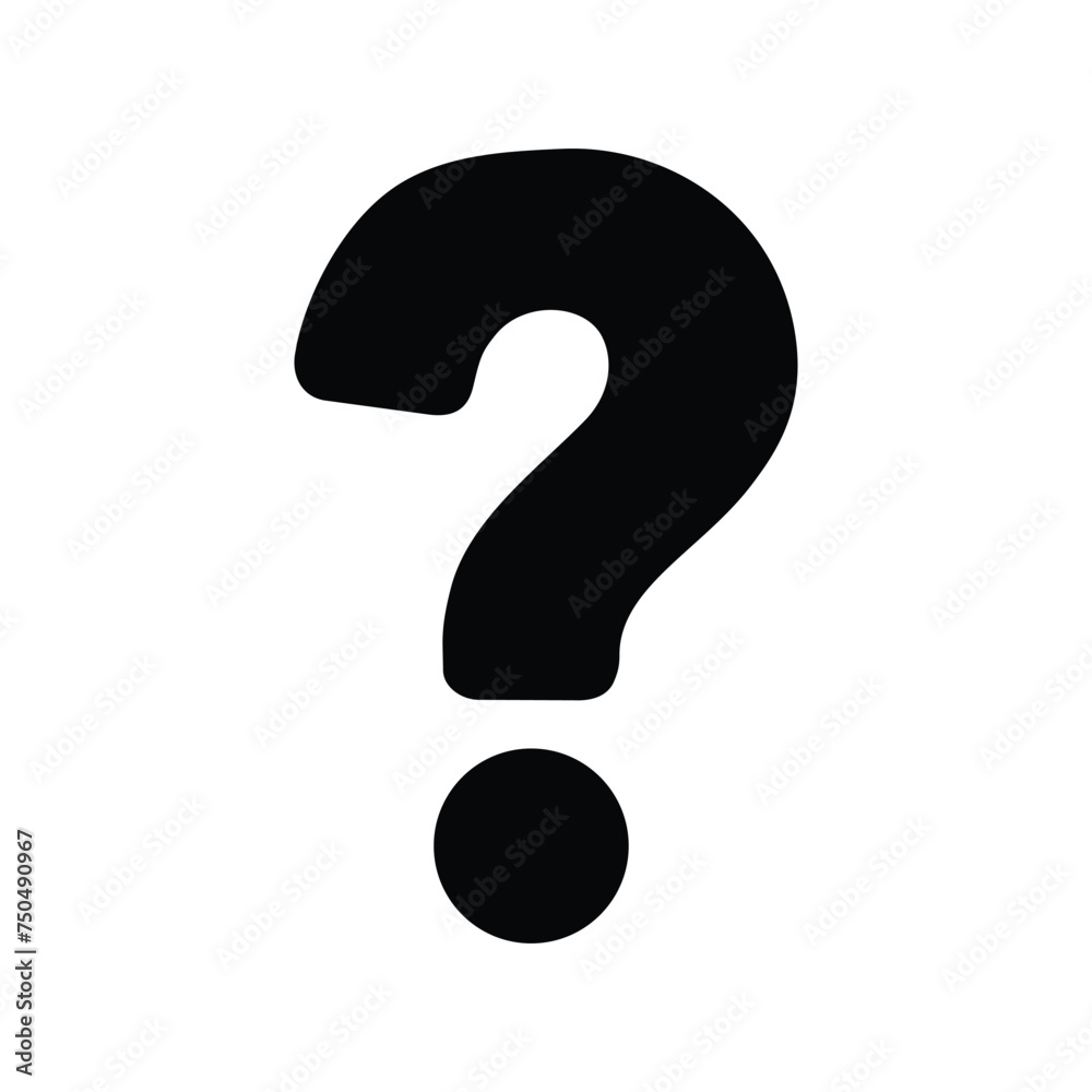 Question mark, black isolated hand drawn icon, vector illustration Question mark, black isolated hand drawn icon, vector illustration