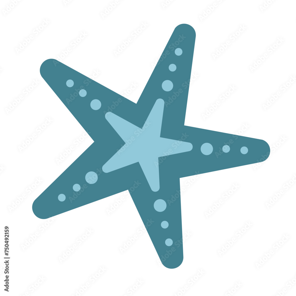 Flat blue starfish Flat blue starfish