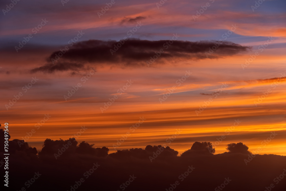 Sky At Sunset Cloudscape Backround