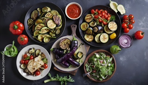 Summer BBQ with grilled Vegetables