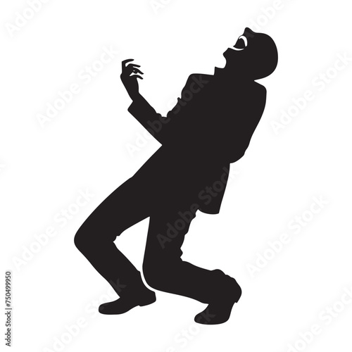 Glee Echoes: Vector Laughing Person Silhouette - Capturing Joyful Reactions in Expressive Form with Delightful Charm. laughing person vector, laughing person Illustration.
