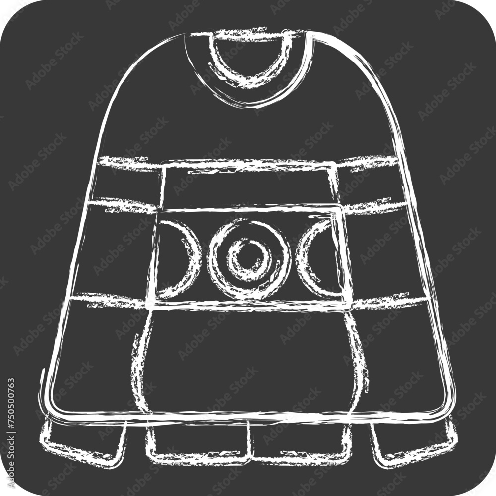 Icon Sweater. related to Hipster symbol. chalk Style. simple design editable. simple illustration