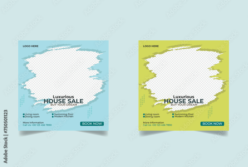 Real estate social media post template Real estate social media post template