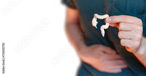 Gut Issues: Miniature Intestine Model in Hand