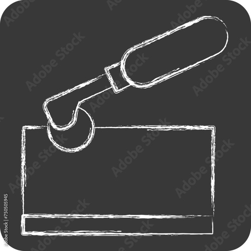 Icon Tracing Wheel. related to Shoemaker symbol. chalk Style. simple design editable. simple illustration