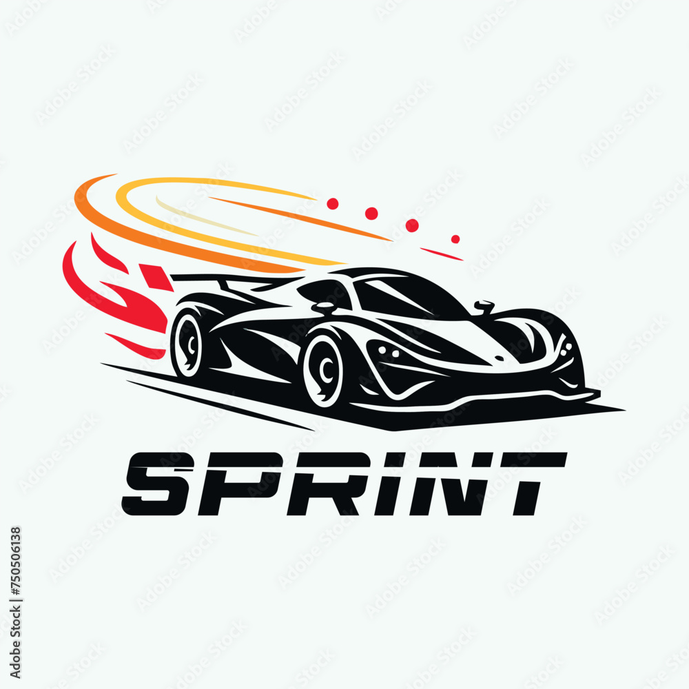 Fototapeta premium simple logo car vector white background