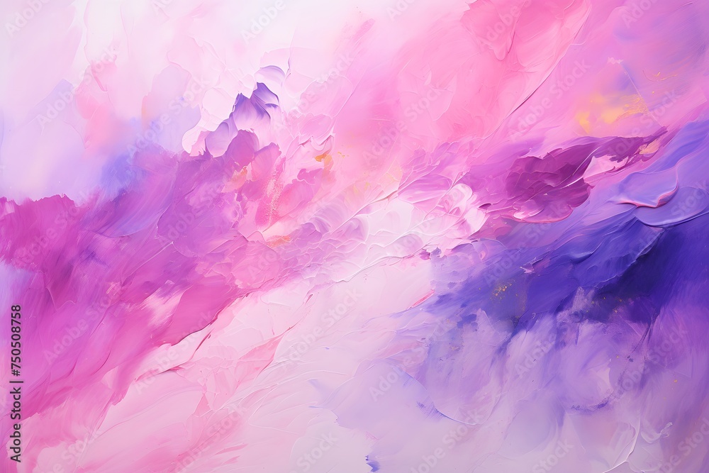 Abstract background with mixing pink and violet acrylic paints texture - obrazy, fototapety, plakaty 