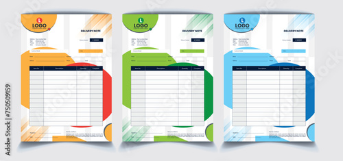 Delivery Note pad Design 