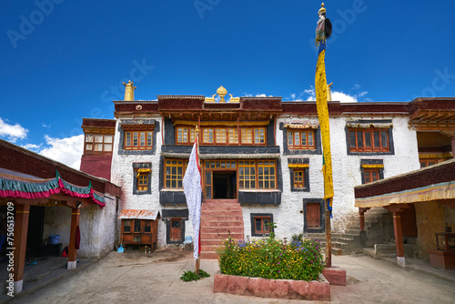 Facade of the Stongdey Monastery in Zanskar region of Ladakh