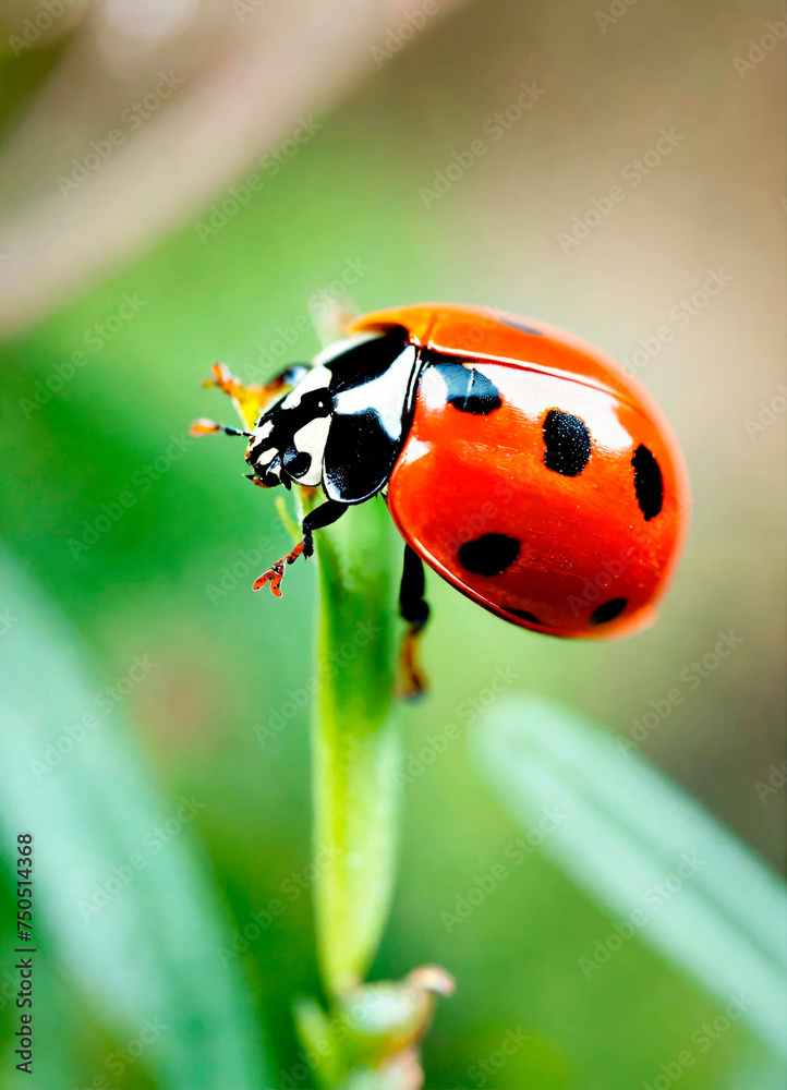 ladybug on the grass close-up. Selective focus. ladybug on the grass close-up. Selective focus.