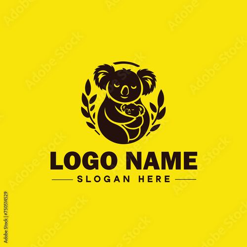 koala logo icon koala animal modern minimalist business logo editable vector photo