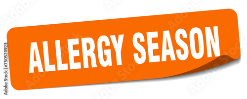 allergy season sticker. allergy season label