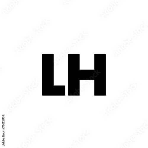 Letter L and H, LH logo design template. Minimal monogram initial based logotype.
