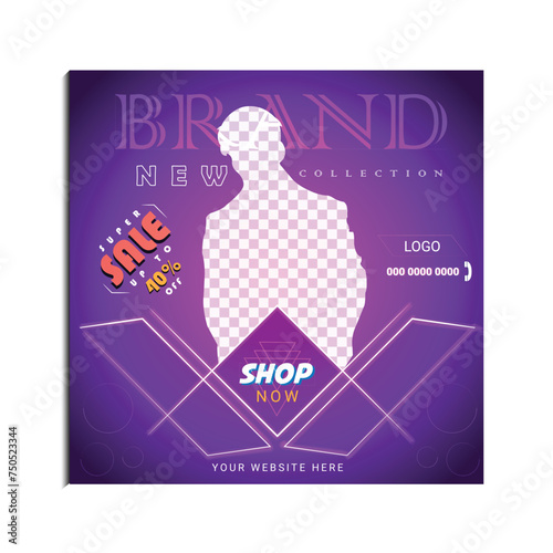 Fashion social media post design