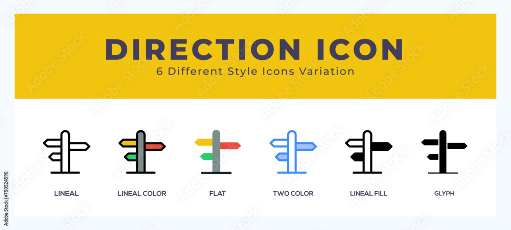 Obraz premium Direction icon for websites and apps. vector illustration